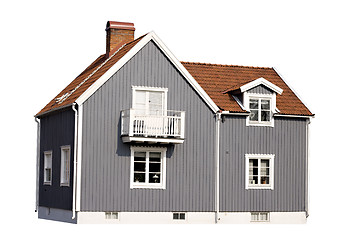Image showing Gray house isolated on white background