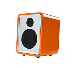 Image showing orange Radio receiver isolated