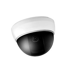 Image showing Omnipresent security camera video surveillance globe.