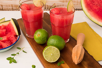 Image showing Watermelon smoothies