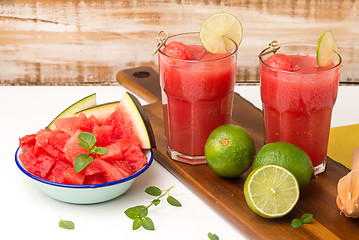 Image showing Watermelon smoothies