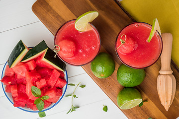 Image showing Watermelon smoothies