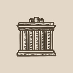 Image showing Acropolis of Athens sketch icon.
