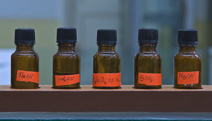 Image showing Laboratory bottles