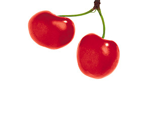 Image showing Cherries; objects on white background