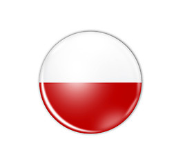 Image showing icon with flag of Poland isolated on white background