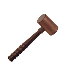 Image showing Wood hammer isolated on white