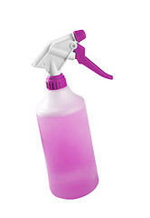 Image showing Spray bottle with blank label isolated on a white