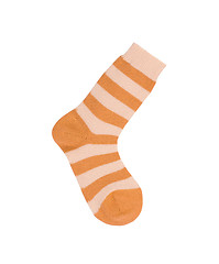 Image showing orange striped socks isolated on white background