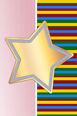 Image showing Gold Christmas star with interesting background