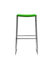 Image showing isolated green steel and metal chair