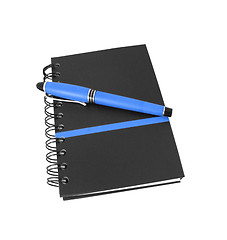 Image showing Notebook and pen isolated on white background