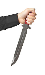 Image showing Man hold knife - aggression