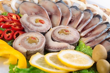 Image showing fresh fish on dish close up
