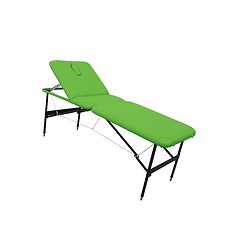 Image showing Objects on white: green massage table