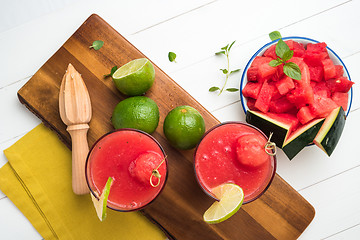 Image showing Watermelon smoothies