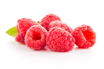 Image showing Raspberry fruit isolated