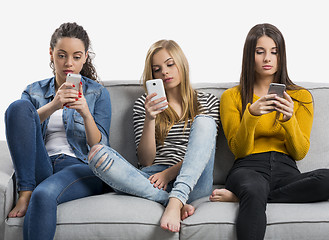 Image showing Cell phone addiction