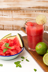 Image showing Watermelon smoothies