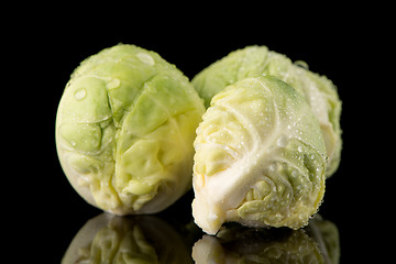 Image showing Fresh brussels sprouts