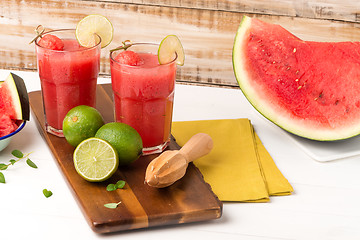 Image showing Watermelon smoothies