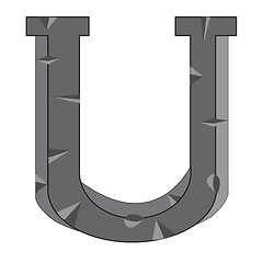 Image showing English letter U