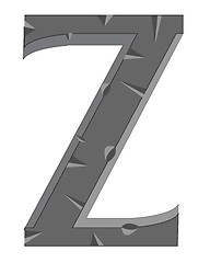 Image showing Stone letter Z