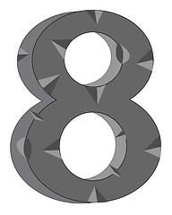 Image showing Numeral eight 