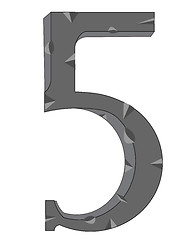Image showing Numeral five