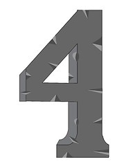 Image showing Numeral four