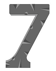 Image showing Numeral seven