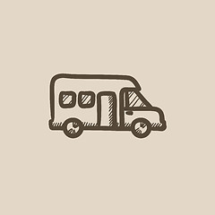 Image showing Motorhome sketch icon.