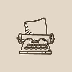 Image showing Typewriter sketch icon.