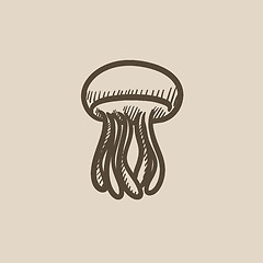 Image showing Jellyfish sketch icon.