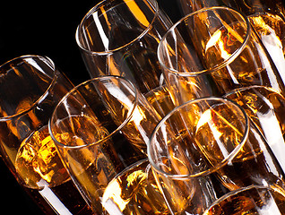 Image showing half empty glasses of champagne