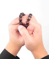 Image showing rosary with hands