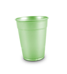 Image showing green plastic glass