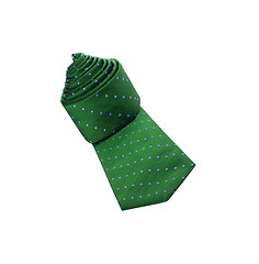 Image showing checkered tie close up on white background