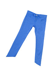 Image showing blue jeans on white background