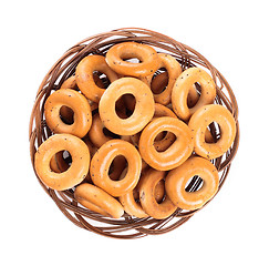 Image showing small bagels in basket