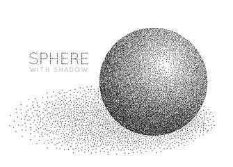 Image showing Sphere made of black dots