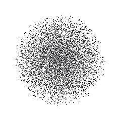 Image showing Black circle made of black dots.