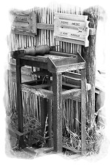 Image showing Antique machine for tile production