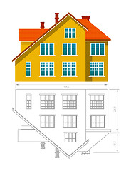 Image showing House icon and drawing