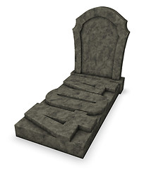 Image showing gravestone with number 404 - 3d rendering