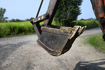 Image showing Closeup of excavator bucket