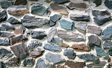 Image showing The texture in the form of a wall of colored quartz