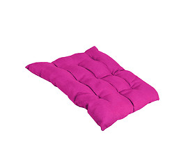 Image showing bright purple pillow isolated on white