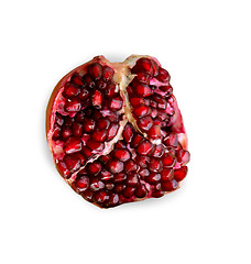 Image showing Red pomegranate. Isolated on white background