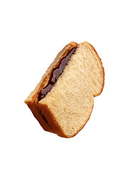 Image showing Bread with chocolate cream